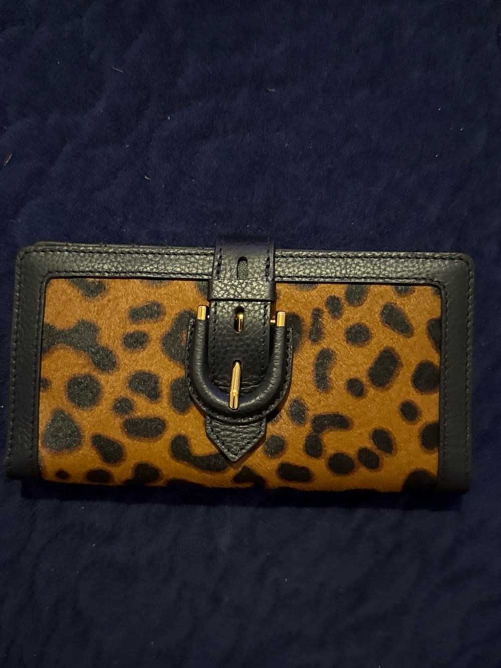 Fossil Harwell tab bifold Leopard haircalf